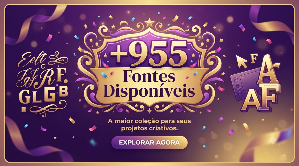 Banner comemorativo dos 955 estilos disponíveis